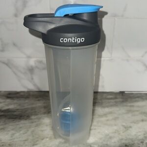 CONTIGO 24 OZ SHAKE & GO SHAKER BOTTLE GRAY & CAROLINA BLUE MIXER BOTTLE NEW